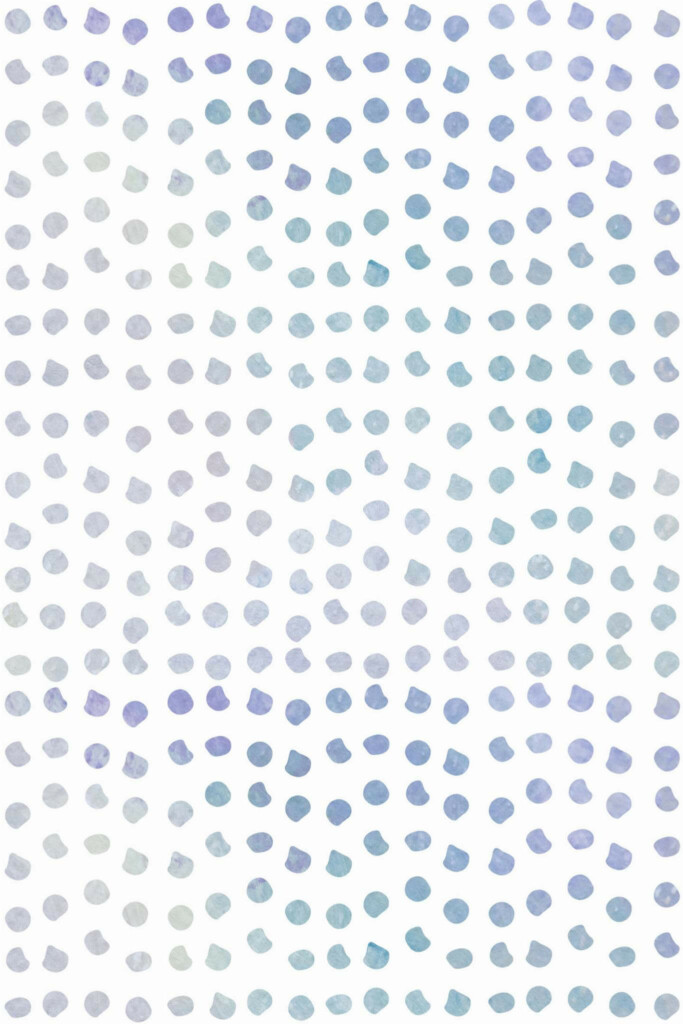 Pattern repeat of Watercolor polka dot removable wallpaper design