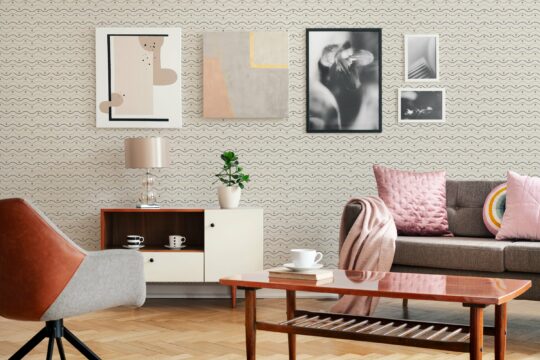 boho wavy non-pasted wallpaper