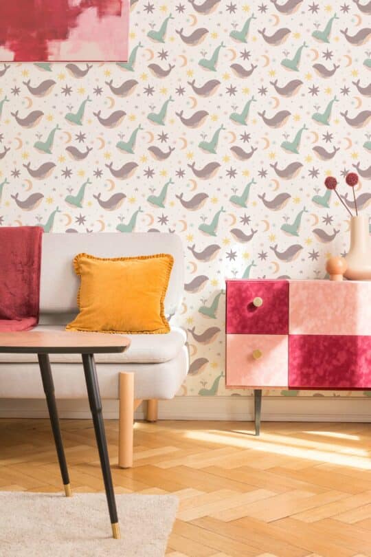 multicolor nursery peel and stick removable wallpaper