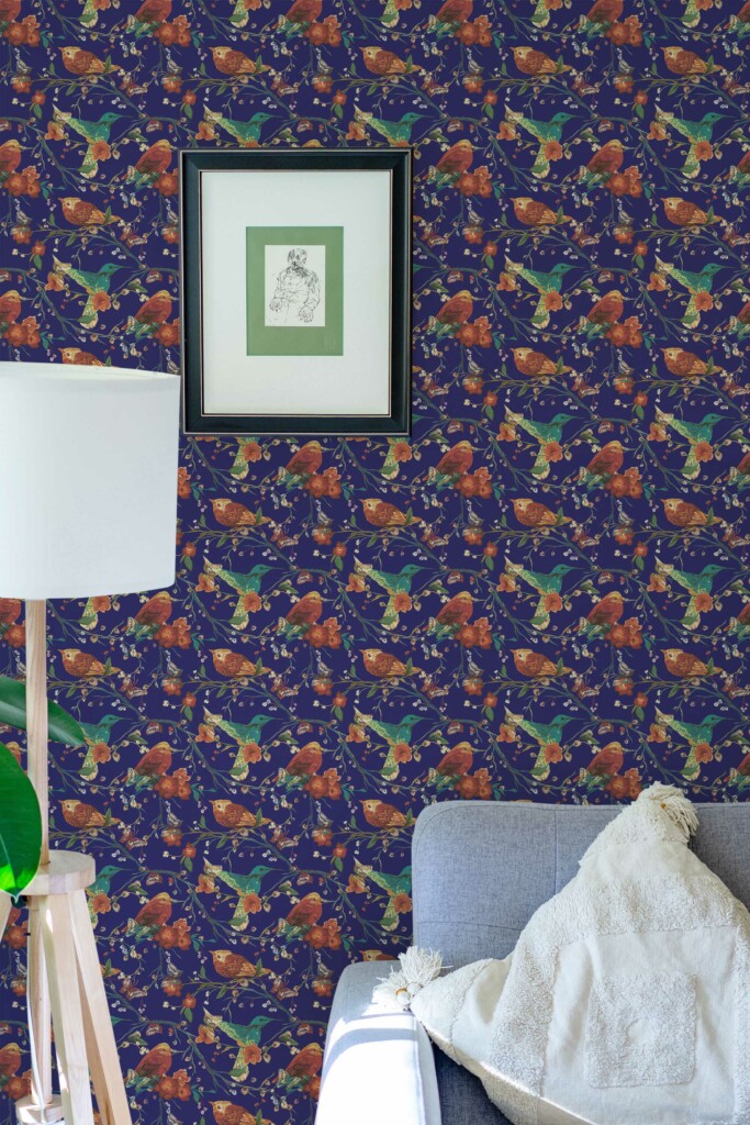 Whimsical Bird Haven removable wallpaper by Fancy Walls