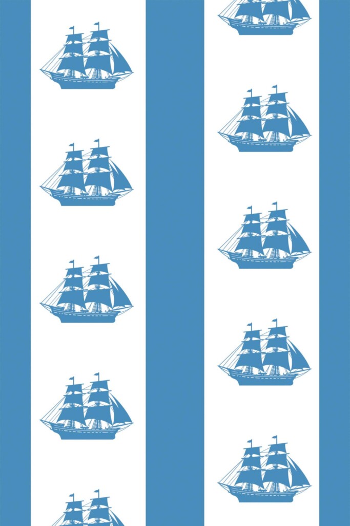 Nautical theme blue and white wallpaper for walls self-adhesive wallpaper Fancy Walls