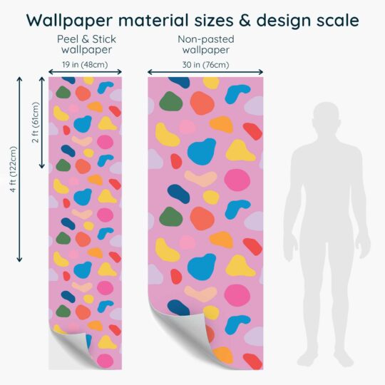 Removable wallpaper – Abstract Dances in Rose Hue from Fancy Walls