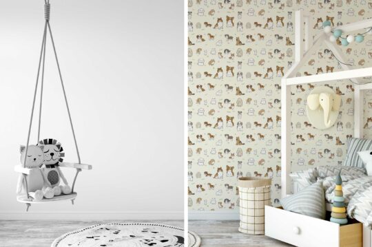 Lovely Beige Canines wallpaper for walls from Fancy Walls
