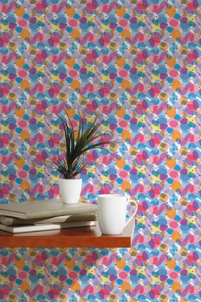 Colorful Dot Array Self-Adhesive Wallpaper by Fancy Walls