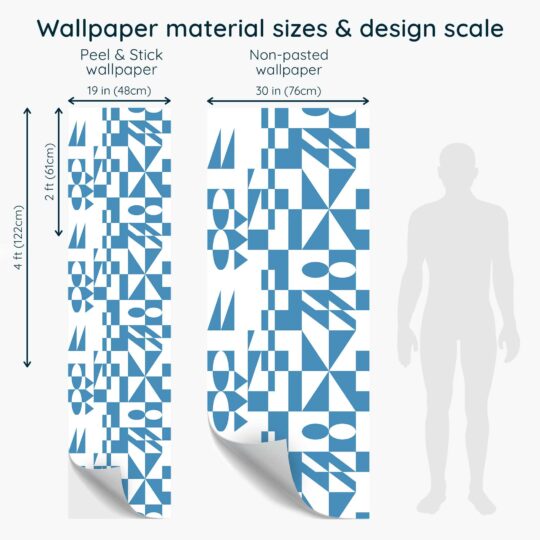 Azure Symmetry Echoes traditional wallpaper by Fancy Walls