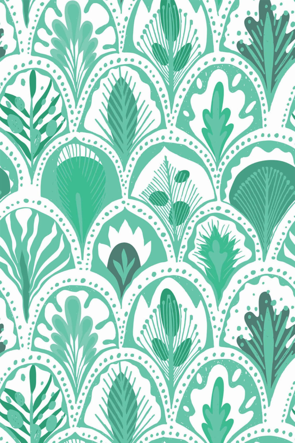 Whimsy in Turquoise Patterns Peel and Stick Wallpaper or Non-pasted