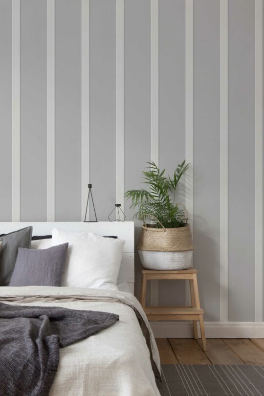 Gray Groove unpasted wallpaper by Fancy Walls
