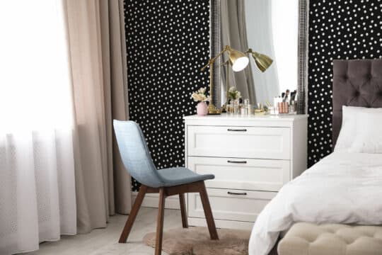 Black wallpaper with  stick on wallpaper
