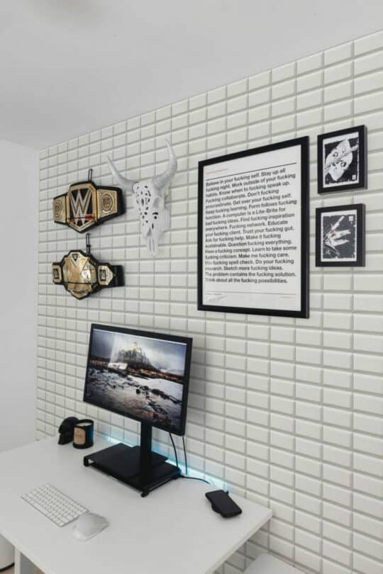White tile self adhesive wallpaper