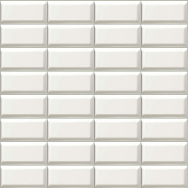 White tile removable wallpaper