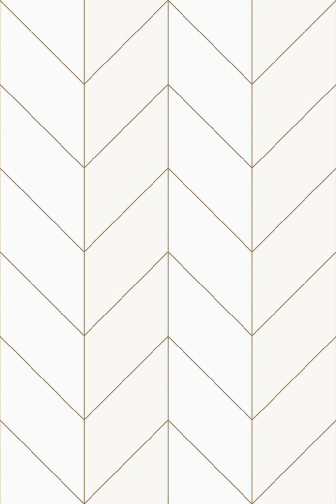 Pattern repeat of White chevron removable wallpaper design