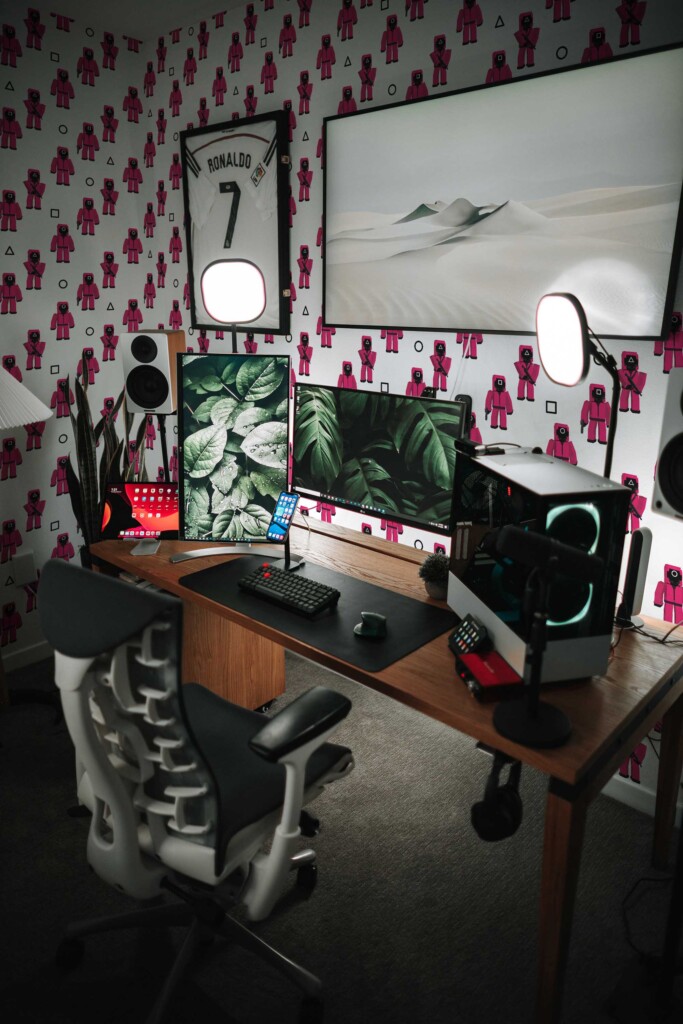 Fancy Walls novelty self-adhesive wallpaper with squid graphics