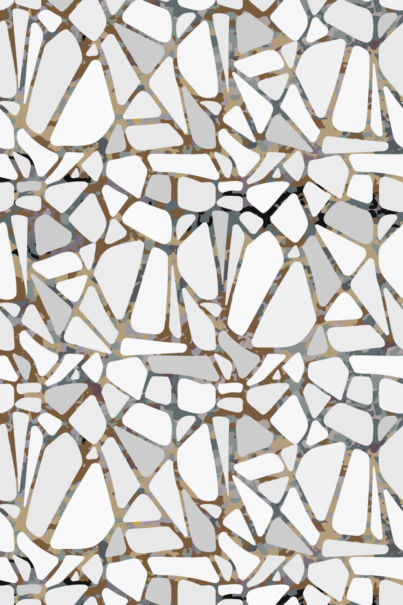 Soft White Stone Tiles Peel and Stick Wallpaper