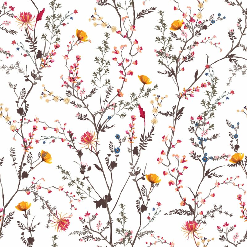 Wildflower Wallpaper - Peel and Stick or Non-Pasted