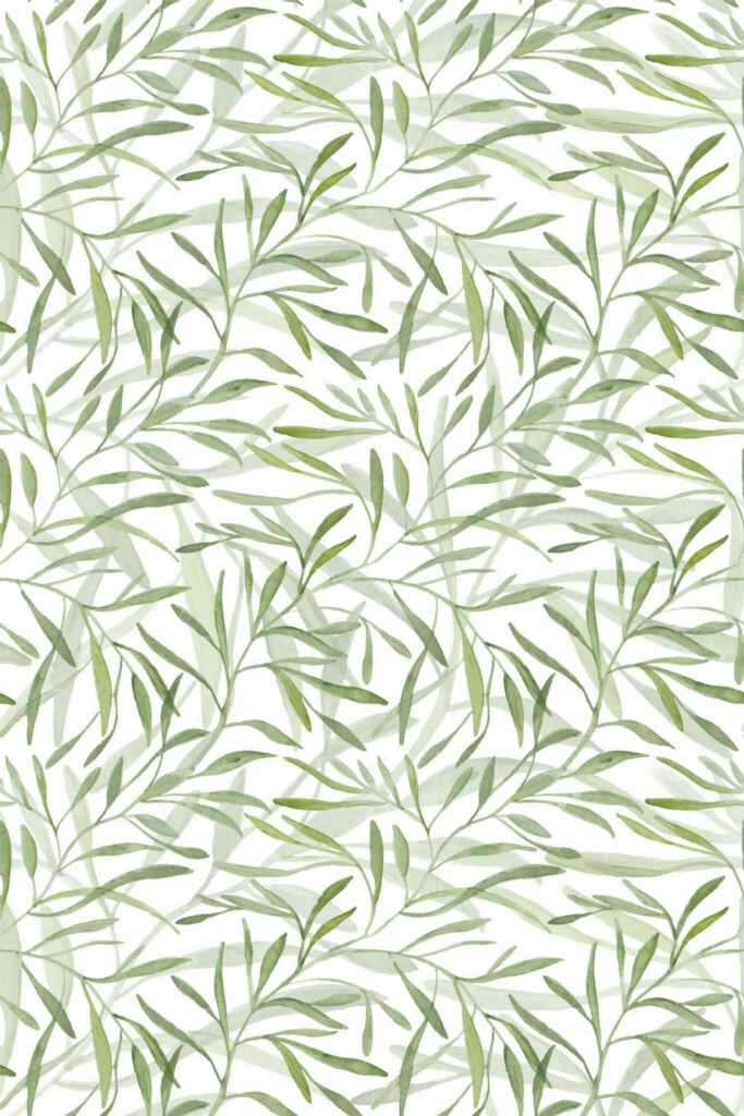 Pattern repeat of Willow removable wallpaper design