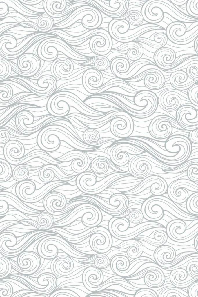 Pattern repeat of Wind removable wallpaper design