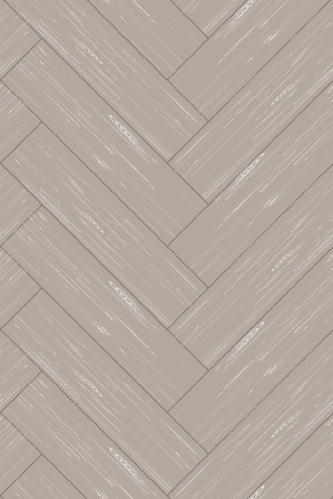 Pattern repeat of Wood herringbone removable wallpaper design