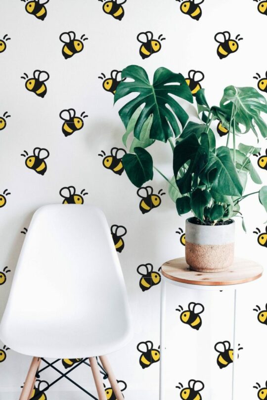 Bee peel stick wallpaper