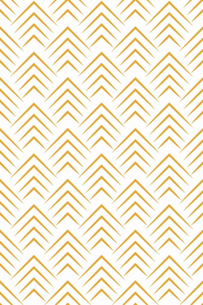 Pattern repeat of Yellow chevron removable wallpaper design