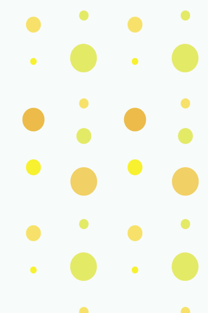 Pattern repeat of Yellow dots removable wallpaper design