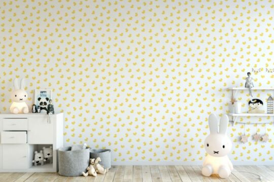 Yellow duck peel and stick removable wallpaper