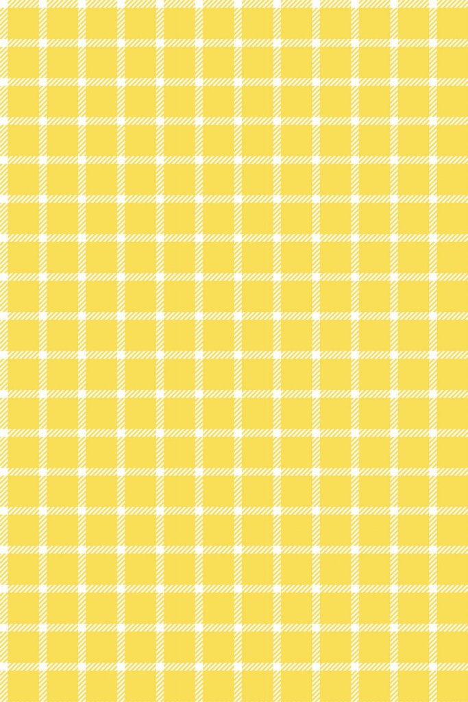Pattern repeat of Yellow gingham removable wallpaper design