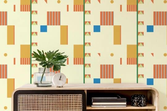 retro shapes non-pasted wallpaper