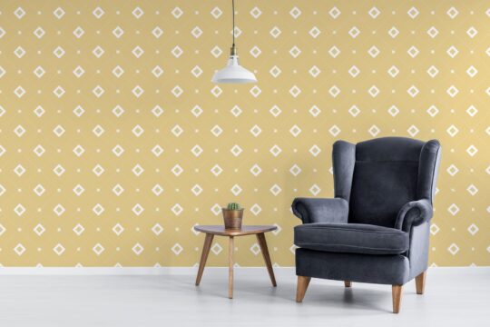 Retro tile diamond pattern wallpaper for walls