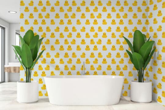 yellow bathroom peel and stick removable wallpaper