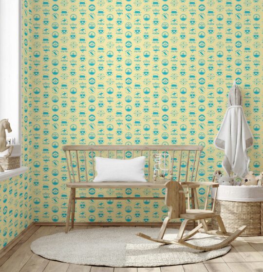 yellow ocean unpasted wallpaper