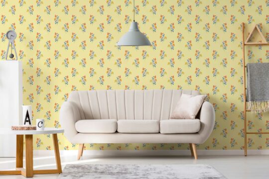Wallpaper for walls with Pastel Sunshine Bouquet from Fancy Walls