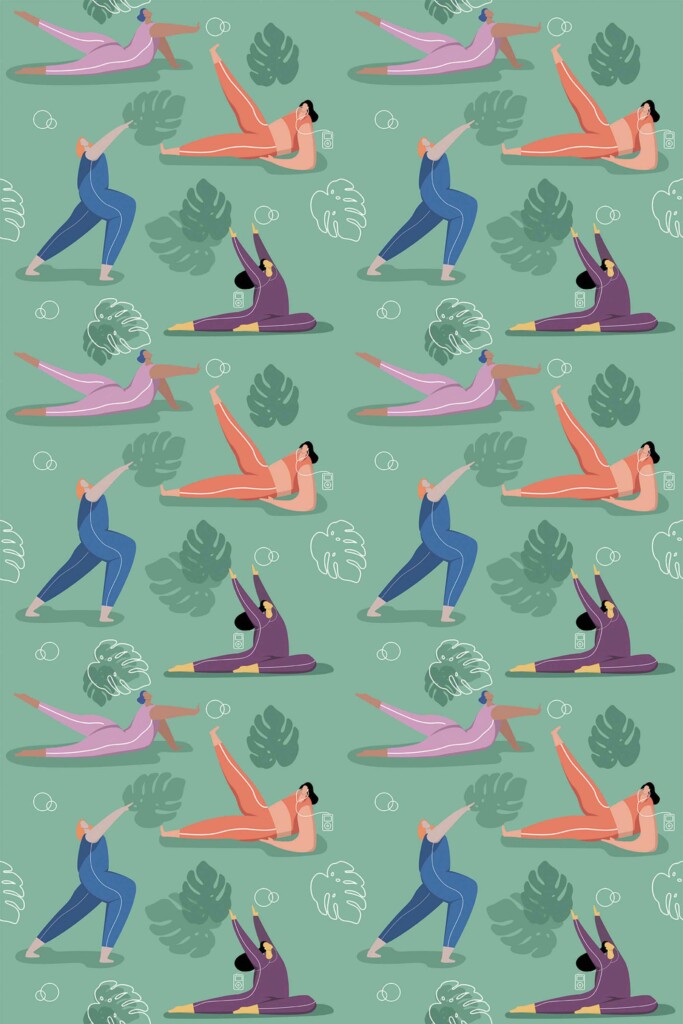 Yoga Bliss Self-Adhesive Wallpaper by Fancy Walls