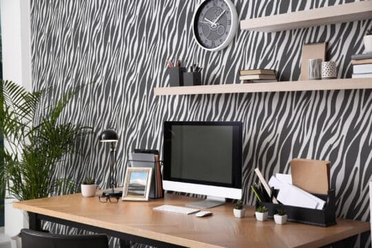 eclectic zebra print non-pasted wallpaper