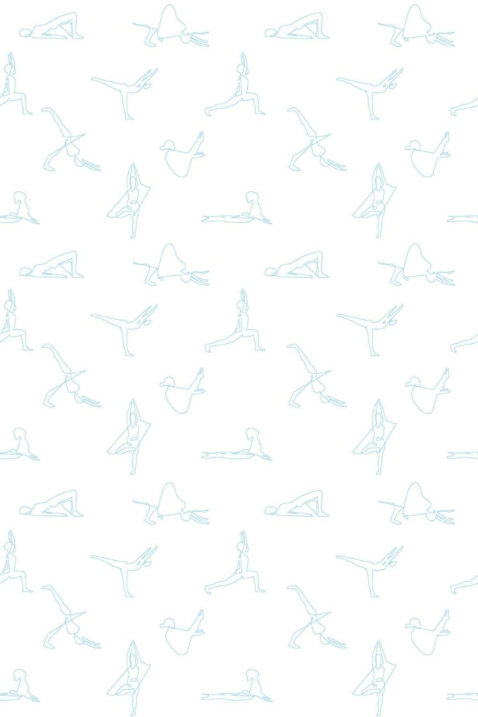Blue Serenity Lines Self-Adhesive Wallpaper by Fancy Walls