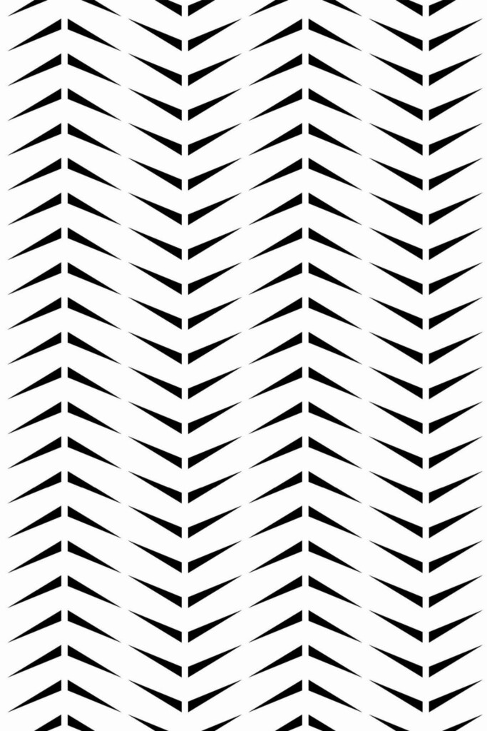 Pattern repeat of Zig-zag arrow herringbone removable wallpaper design